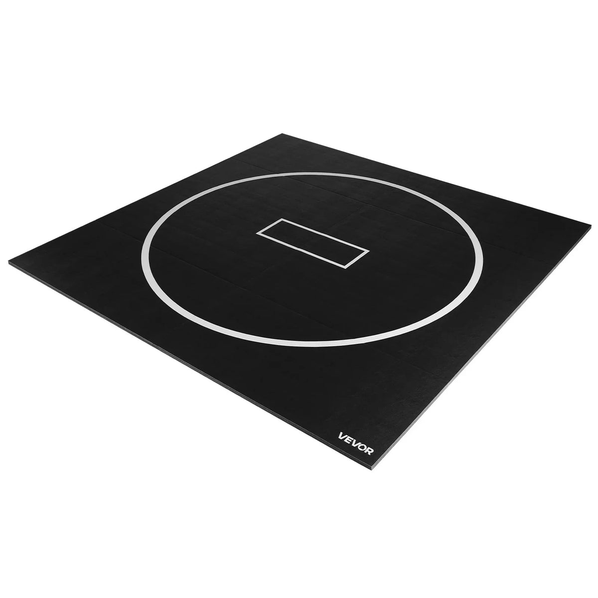 10x10 ft Wrestling Mat, Martial Arts Thick Mat for Home Gym Workouts Exercise, Waterproof PVC Roll-Up Training Mats with Circles, for Gymnastics, Tatami, Jiu Jitsu BJJ MMA Judo, Boxing, Black - View 11