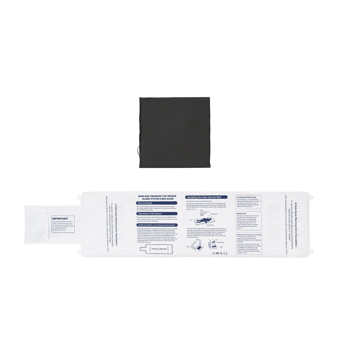 Early Alert Bed Alarm System Wireless Bed and Chair Sensor Pad with Pager - View 10