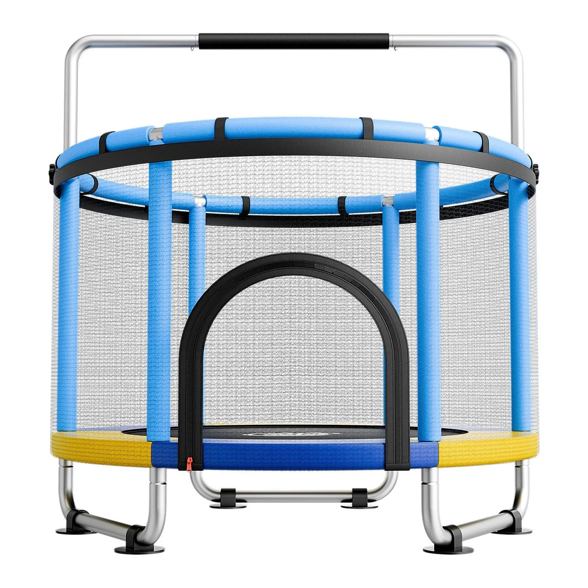 VEVOR 60" Trampoline for Kids, 5 FT Toddler Mini Trampoline, 132 lbs Indoor Outdoor Play Toys with Enclosure Net and Adjustable Gymnastics Bar, Christmas Toys Birthday Gifts for Girls Boys - View 10