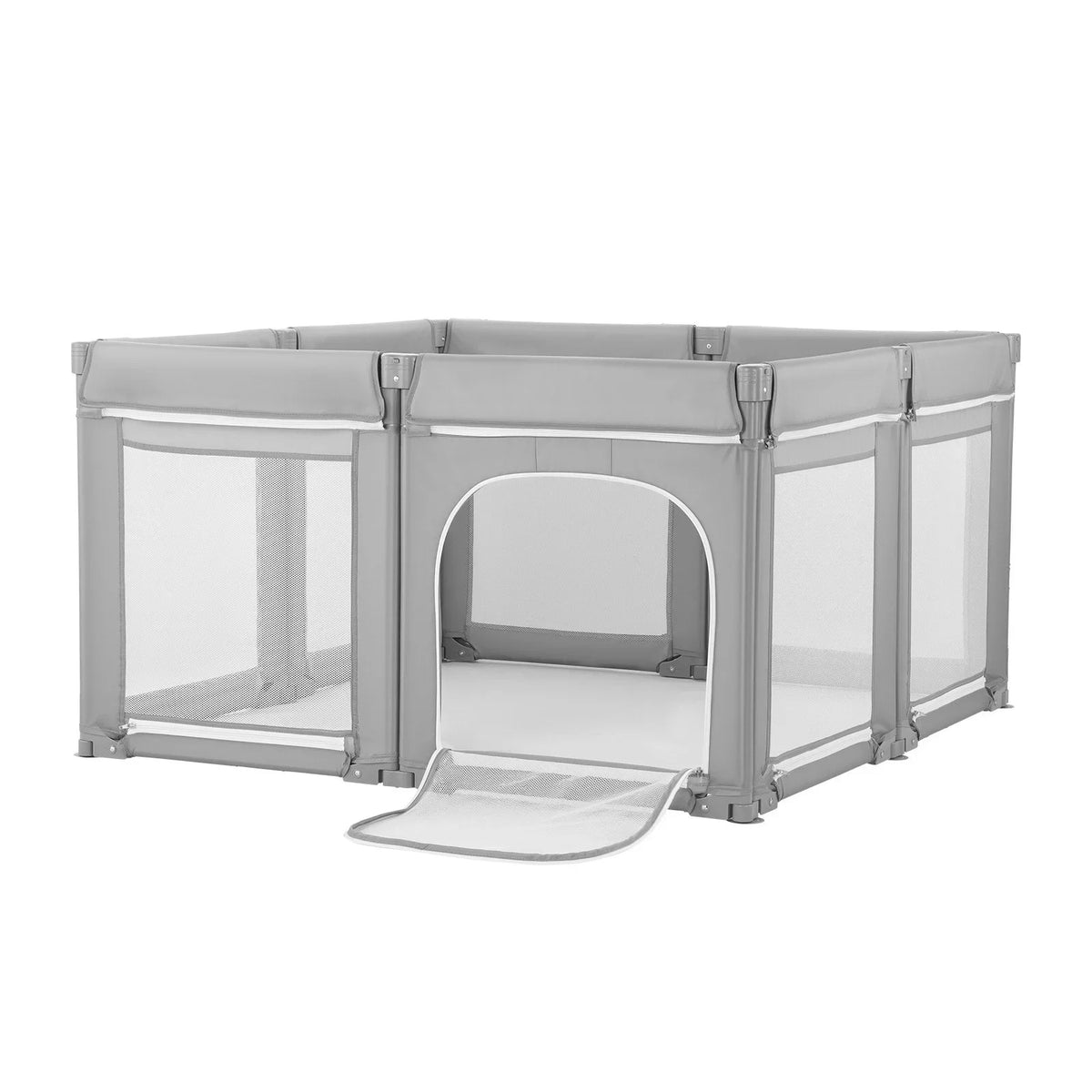 VEVOR Baby Playpen, 47.2″ x 47.2″ Foldable Toddlers Playpen, Indoor/Outdoor Baby Fence Play Yard with Zippered Door & Soft Breathable Mesh, No-Gap Toddlers Activity Center for 6 -24 Months Babies - View 9
