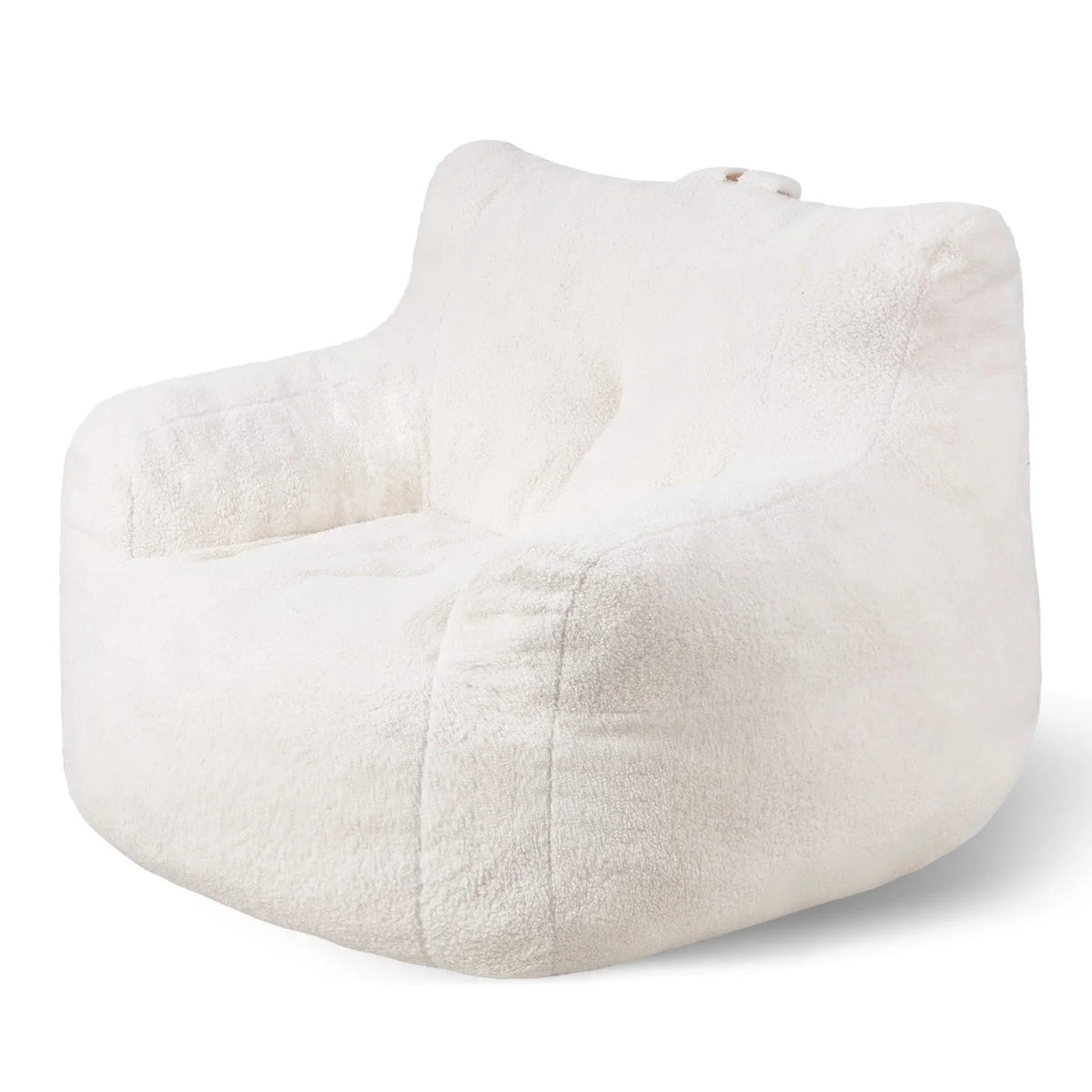 VEVOR Bean Bag Chair, 3 feet Bean Bag Chair with Soft Armrests and Storage Pocket, 25D Memory Foam Filled with Soft Teddy Velvet Cover, Bean Bag for Bedroom or Playroom, White - View 10