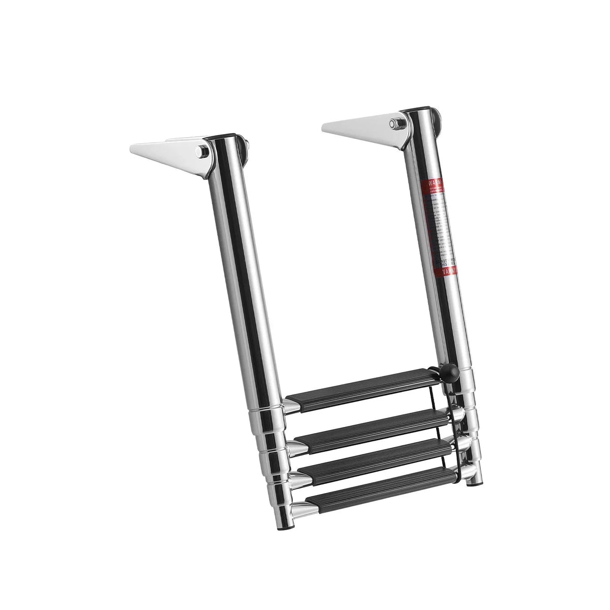 VEVOR Boat Ladder, 4 Steps, Stainless Steel Telescoping Folding Swim Deck Ladder for Rear Entry Inboard, Heavy Duty 900 lbs Capacity with Wide Anti-Slip Steps, for Outboards, Yacht, Pontoon Boats - View 9