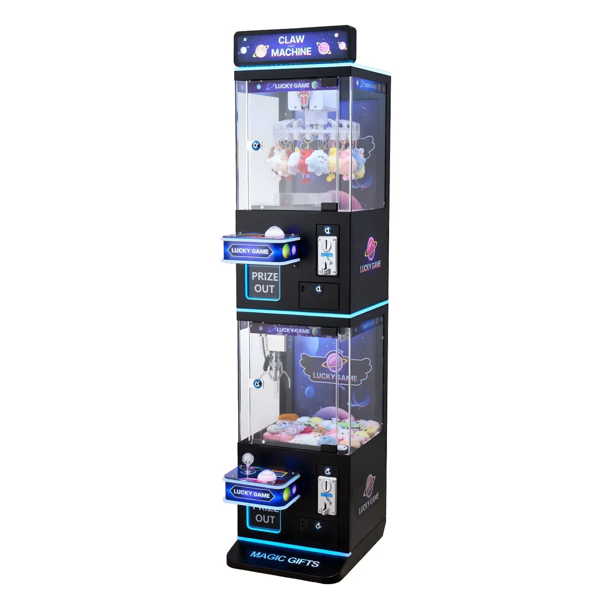 VEVOR Claw Crane Machine, Medium-Sized Arcade Game Machine with Claw + Grabber Double-Layer, Light & Sound, Toy Candy Grabber Prize Dispenser Vending Toy, for Commercial Home Cinema, Black Purple - View 11