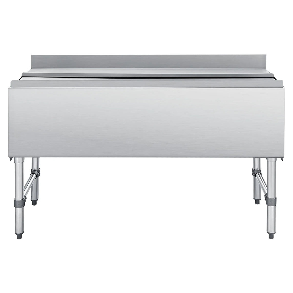 VEVOR Commercial Ice Bin, 137.4 Qt Max Capacity, 48 x 19 x 33 Inch Stainless Steel Ice Chest with Sliding Lid and Bottle Holders, Cooler Cart Cocktail Unit for Bar Restaurant Pub, NSF Certified - View 10