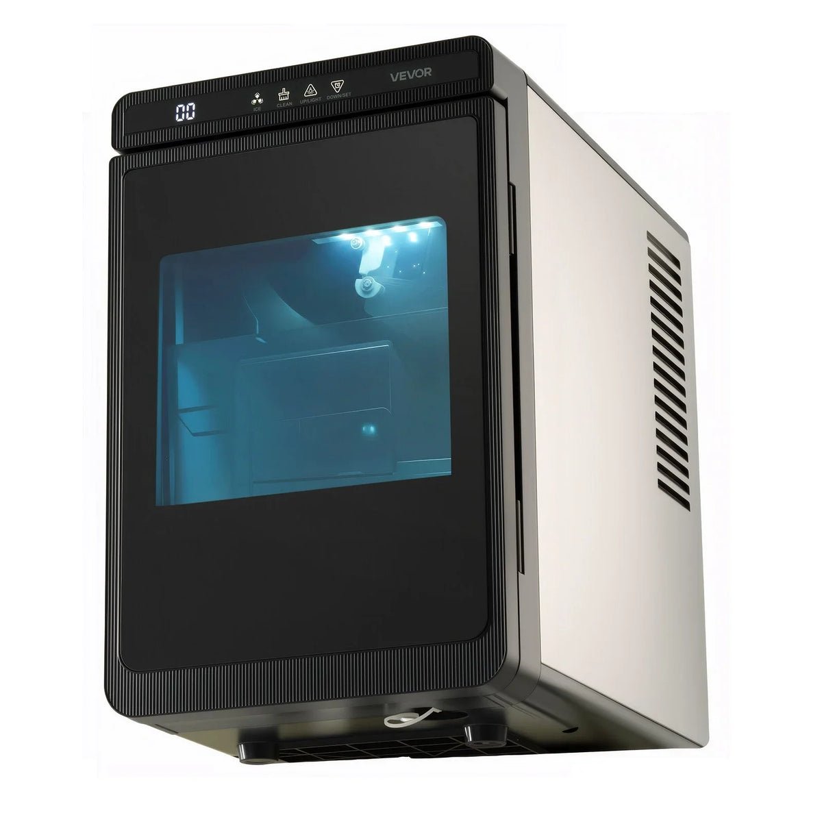 VEVOR Countertop Ice Maker, 22 lbs per Day, Self-Cleaning Portable Machine with Tong, Drawer-Style Ice Access, Ice-Making Machine with Large Square Cubes, for Home, Kitchen, Office, Bar & Party - View 10