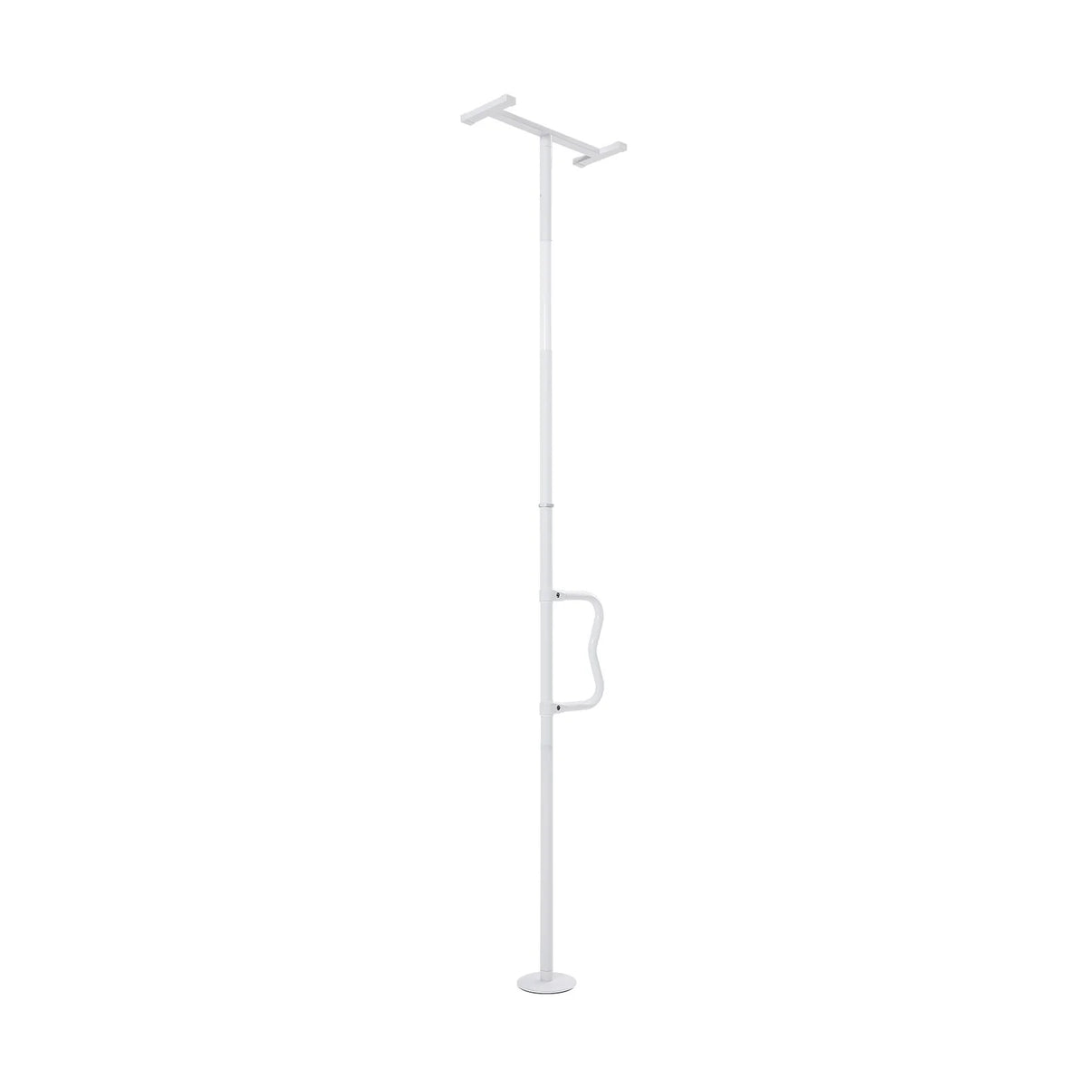 VEVOR Floor-to-Ceiling Transfer Pole, Tension Mounted Bathroom Grab Bar with Anti-Slip Curve Handle, 300 Lbs Capacity Security Pole for Elderly, Ideal Senior Safety Pole for 7-10 Ft Ceilings, White - View 8