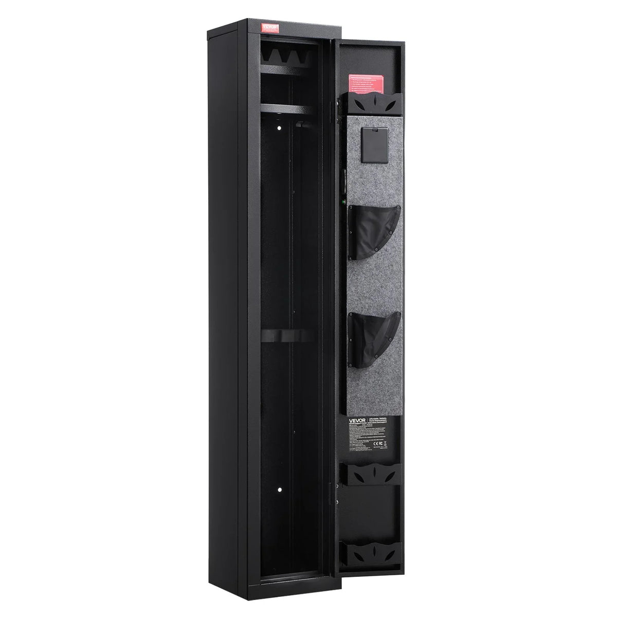 VEVOR Gun Safe, Heavy Duty Cold-Rolled Steel Fireproof Rifle Cabinet with Digital Keypad & Key, Large Long Gun Cabinet with Magazine and LED Lighting, Adjustable Racks for Rifles, Pistols, Shotgun - View 9