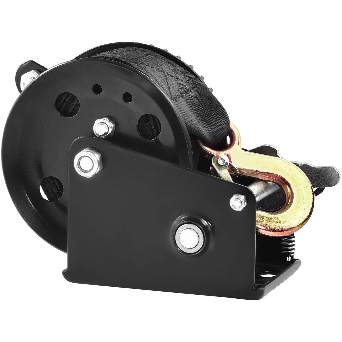 VEVOR Hand Winch, 1200 lbs Pulling Capacity, Boat Trailer Winch Heavy Duty Rope Crank with 23 ft Polyester Strap and Two-Way Ratchet, Manual Operated Hand Crank Winch for Trailer, Boat or ATV Towing - View 9