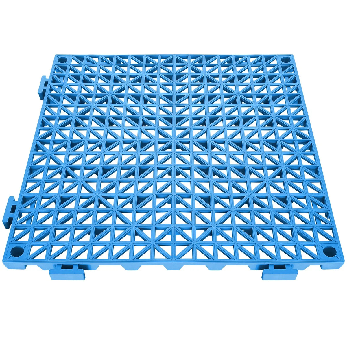 VEVOR Interlocking Tile 50PCS Blue, Drainage Tiles 12" x 12" Splicing, Soft PVC Interlocking Drainage Floor Tiles, Non-Slip Drainage Holes for Restroom, Bathroom, Kitchen, Pool, Wet Areas - View 10