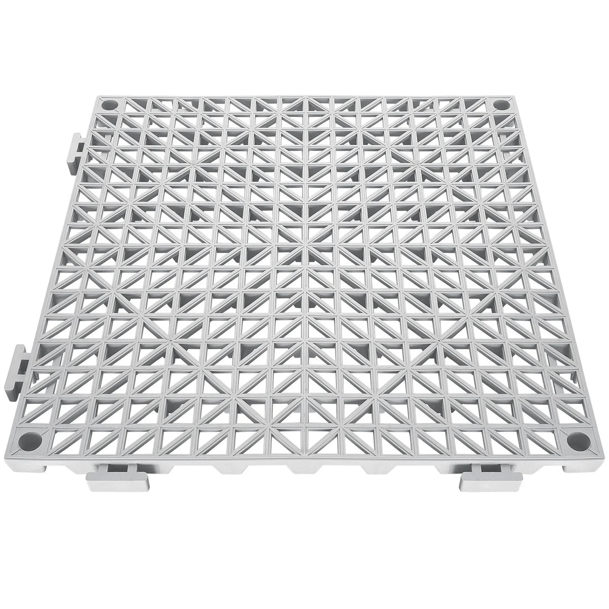 VEVOR Interlocking Tile 50PCS Gray, Drainage Tiles 12" x 12" Splicing, Soft PVC Interlocking Drainage Floor Tiles, Non-Slip Drainage Holes for Restroom, Bathroom, Kitchen, Pool, Wet Areas - View 10