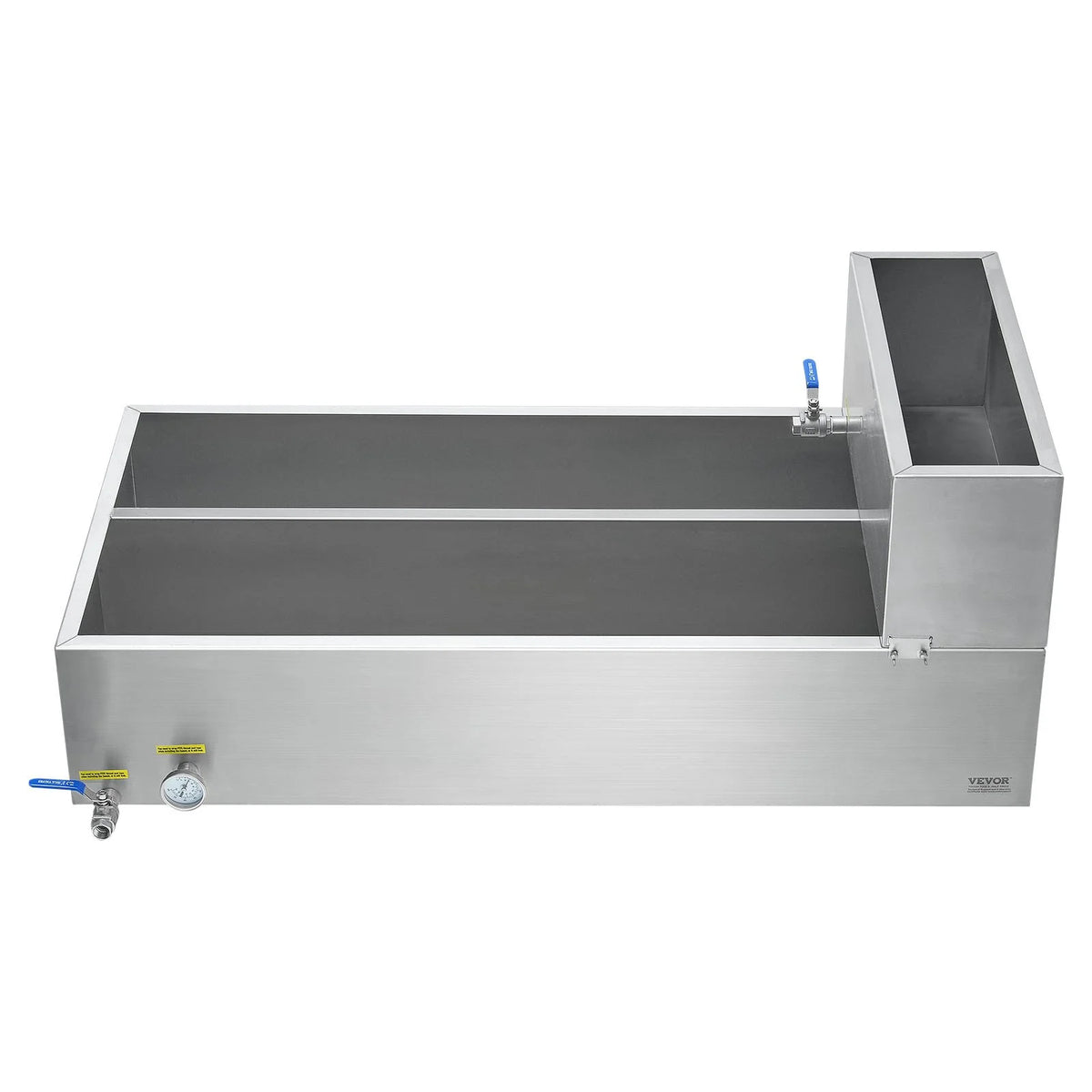 VEVOR Maple Syrup Evaporator Pan, 47 Gallon, 683 Cups of 8.8oz Maple Syrup, Flat Evaporator Pan with Thermometer, 2 Valves and 3 Heating Methods, 304 Stainless Steel Maple Syrup Pan for Home, Outdoor - View 10