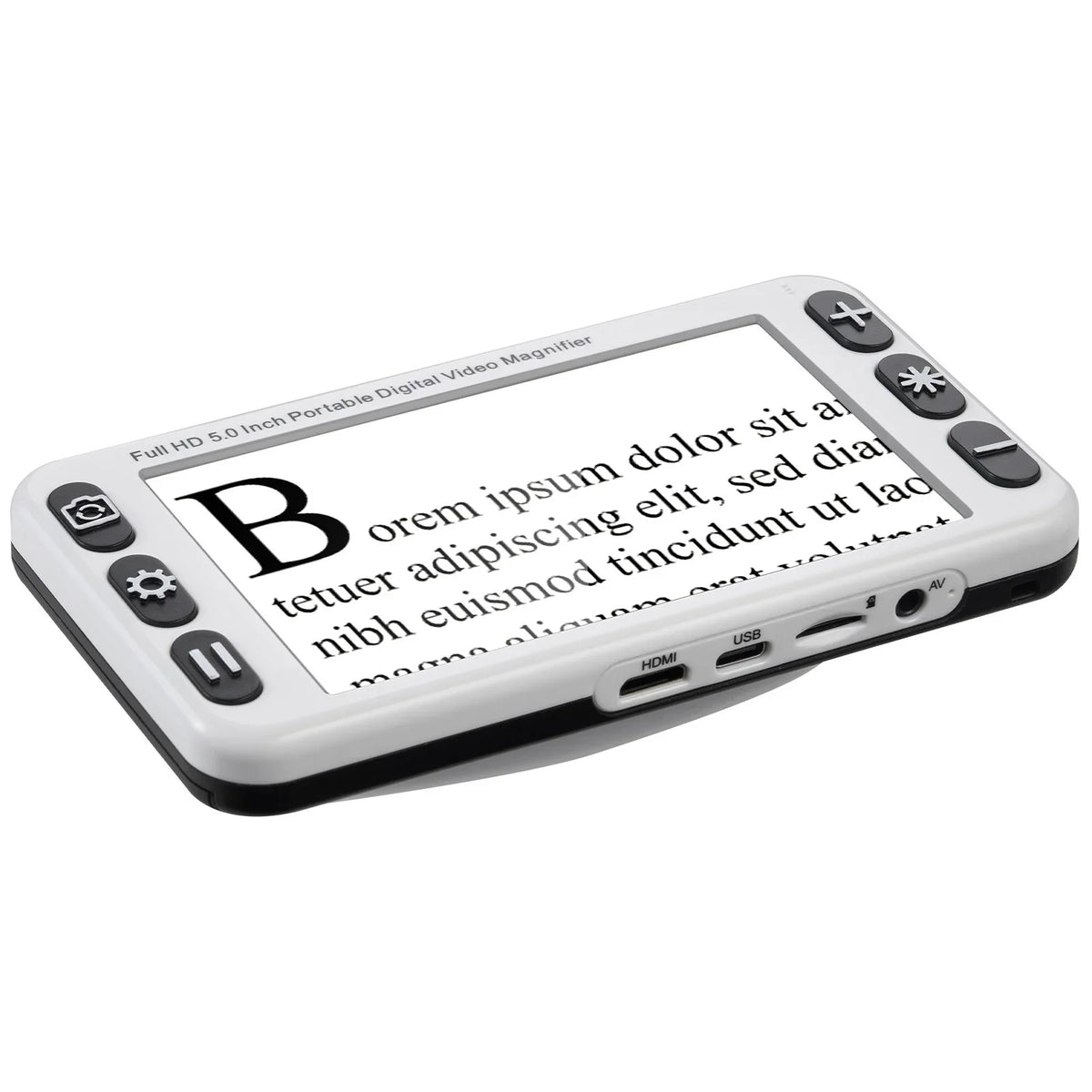 VEVOR Portable Digital Magnifier, 5-inch HD Electronic Video Magnifier for Low Version, 2X - 48X Electronic Reading Aid with 13MP Near & Far Dual Lens, 26 Color Mode, AV/HDMI Output & Foldable Handle - View 10