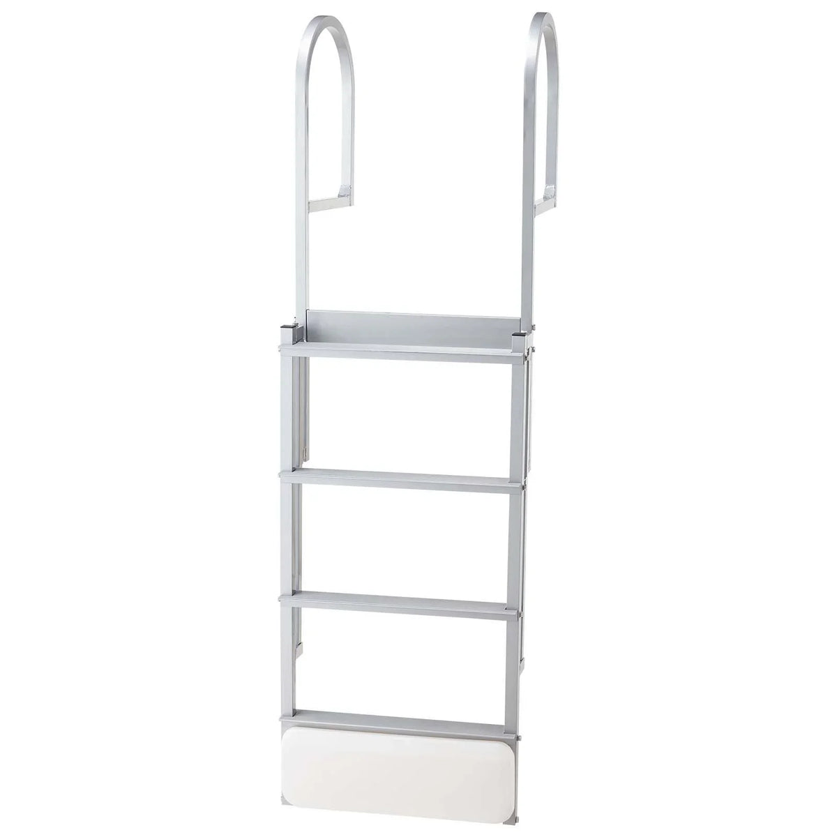 VEVOR Retractable Dock Ladder, 4 Steps, Aluminum Alloy Pontoon Boat Swim Ladder with Auto-Lift Float, Non-Slip Wide Steps, 500 lbs Weight Capacity, Adjustable Height, for Lake Pool Marine Boarding - View 10