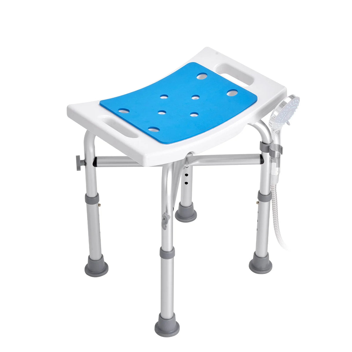 VEVOR Shower Chair for Inside Shower, Adjustable Height Shower Stool with Crossbar Support, Shower Seat for Shower Tub, Non-Slip Bench Bathtub Stool Seat for Elderly Disabled Adults Handicap, 500 lbs - View 10