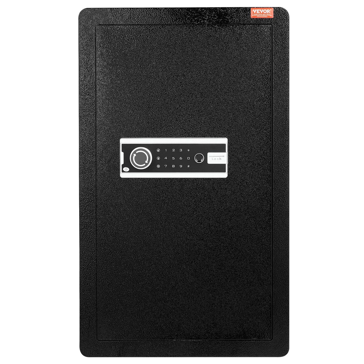 VEVOR Single Door 4.0 cu.ft Safe Box with Key Lock, Password & Fingerprint, Safe Lock Box with Fireproof Bag, Key Rack, LED Light, and 2 Shelves for Money, Documents, Jewelry, and Valuables, Black - View 10