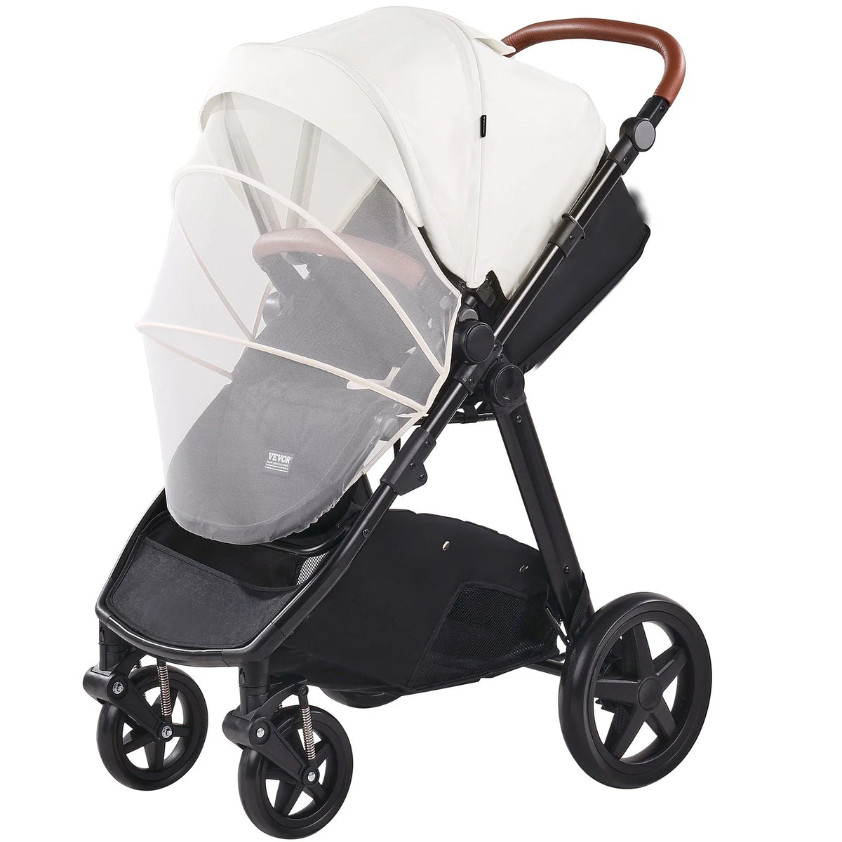 VEVOR Stroller Travel System With Bassinet Playard Baby Combo Set 2-in-1 White - View 10