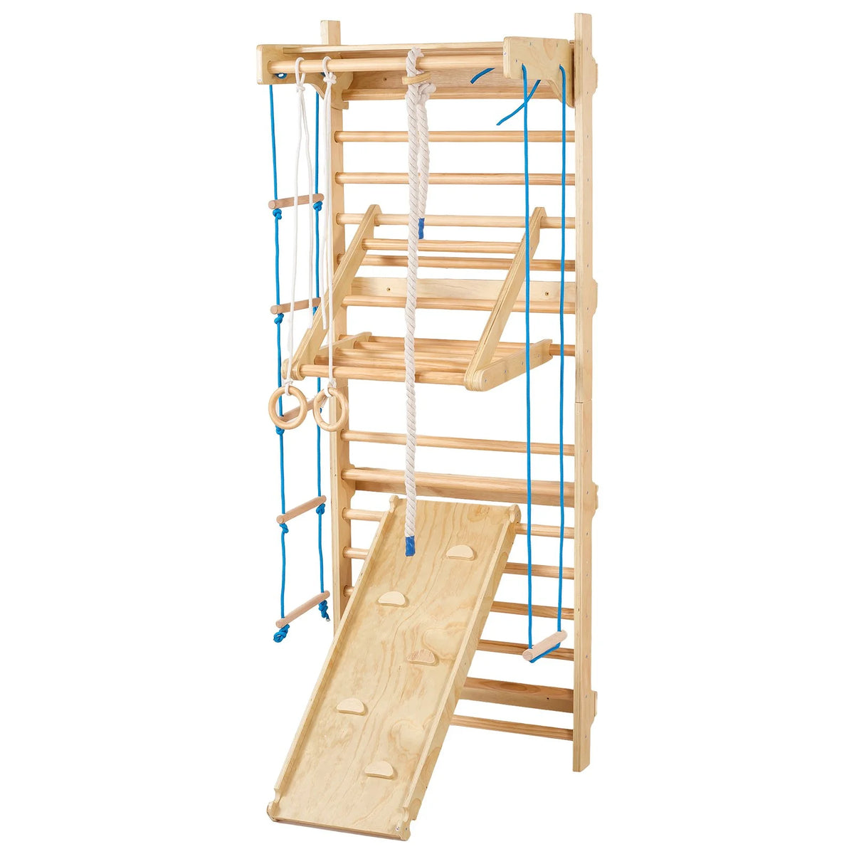VEVOR Swedish Ladder Wall Gym 8 in 1 Wooden Indoor Playground Climbing Ladder - View 10