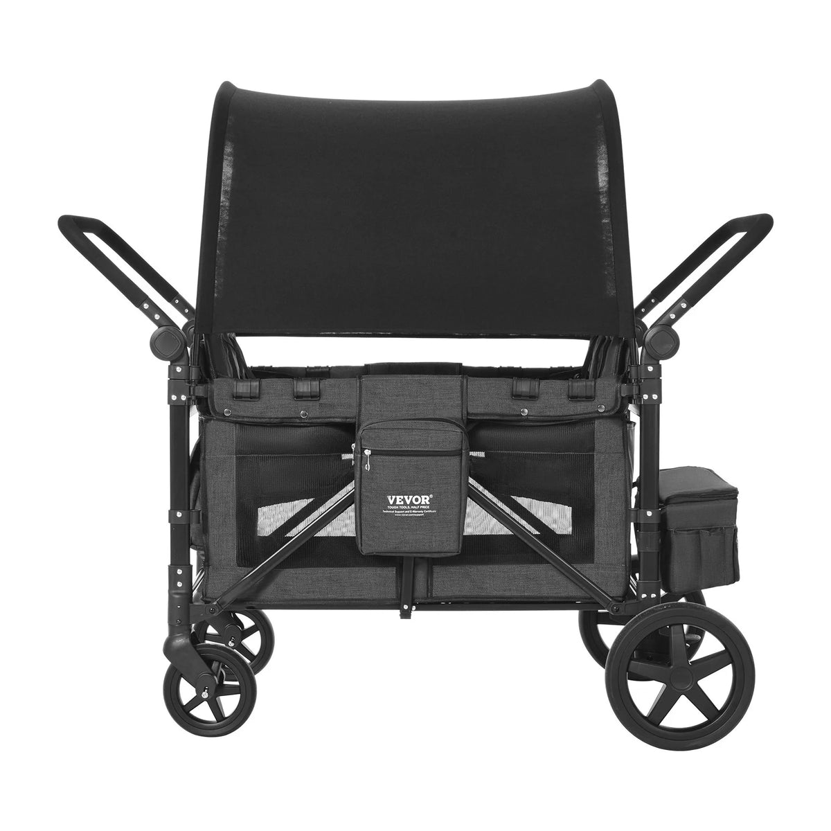 Wagon Stroller for 4 Kids Push Pull Quad Collapsible Stroller for Camping 330LBS - View 10