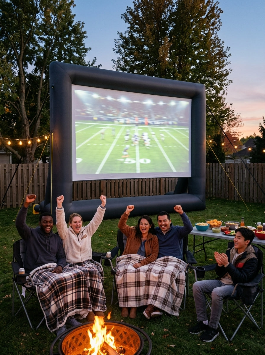 Football Sunday, Backyard Big-Screen Style: How to Host a Watch Party at Home