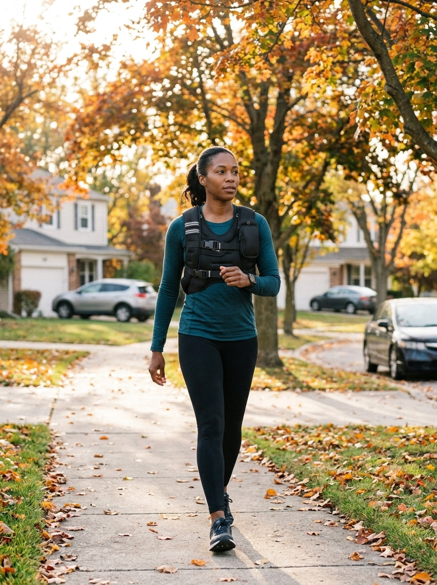 Make Fall Walks Count: A Beginner's Guide to Walking With a Weighted Vest
