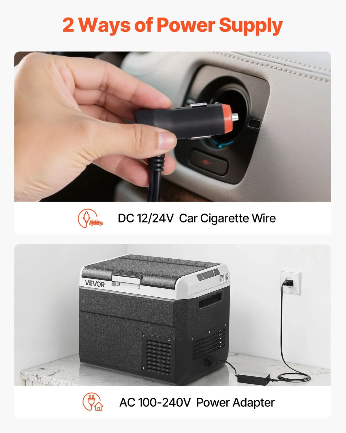 12 Volt Car Refrigerator Portable Freezer 31.7QT Electric Cooler for Camping - View 5