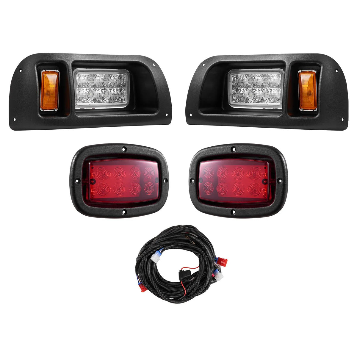 12 Volt Golf Cart LED Headlight Tail Light Kit For EZGO TXT 1996-2013 Models - View 8