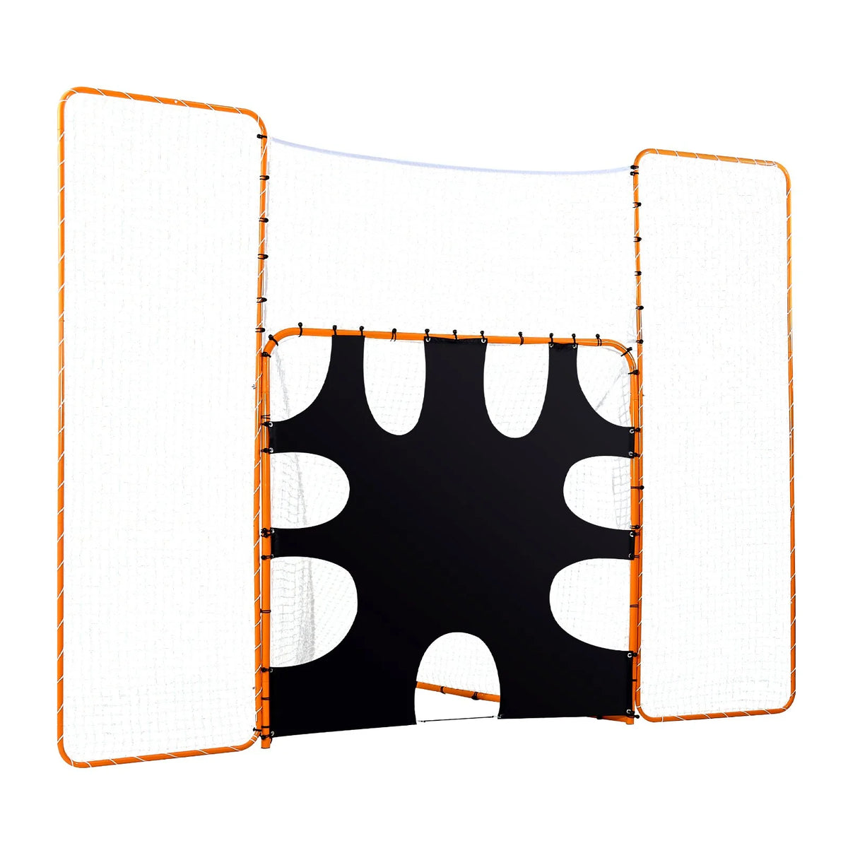 12x9 ft 3-IN-1 Lacrosse Goal Net with Backstop and Target Rebounder Equipment