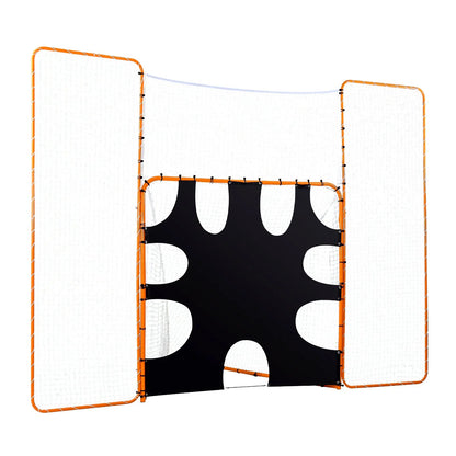 12x9 ft 3-IN-1 Lacrosse Goal Net with Backstop and Target Rebounder Equipment