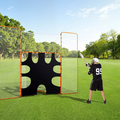 12x9 ft 3-IN-1 Lacrosse Goal Net with Backstop and Target Rebounder Equipment - View 8
