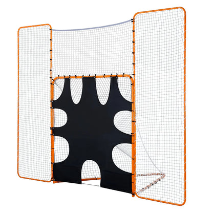 12x9 ft 3-IN-1 Lacrosse Goal Net with Backstop and Target Rebounder Equipment - View 9