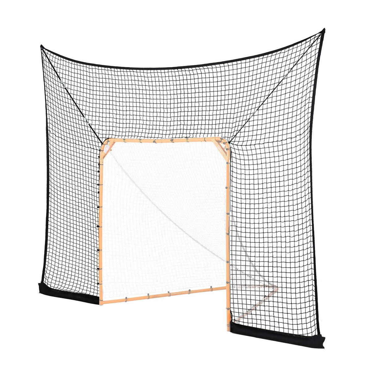12x9 ft Hockey Lacrosse Goal Backstop Training Net Extended Coverage Net Only - View 7
