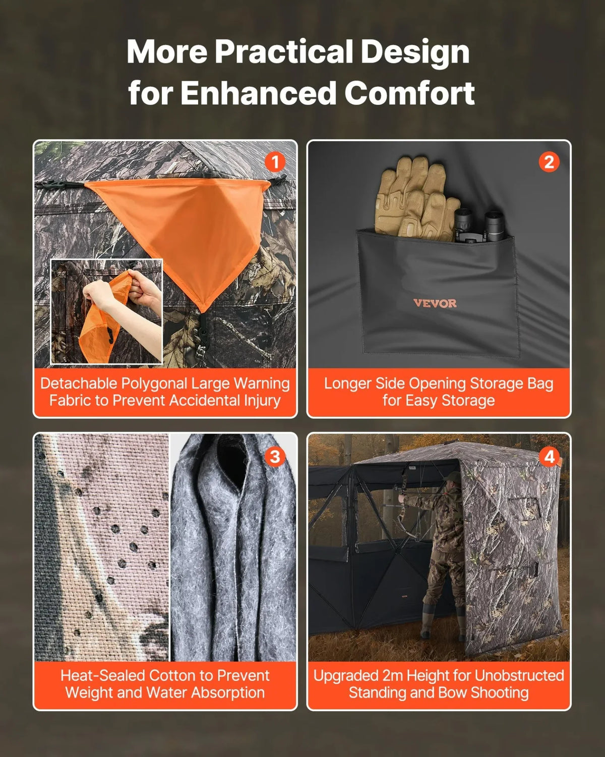 2-3 Person Portable Hunting Blind Thermal Ground Deer Duck Blind Carrying Bag - View 4