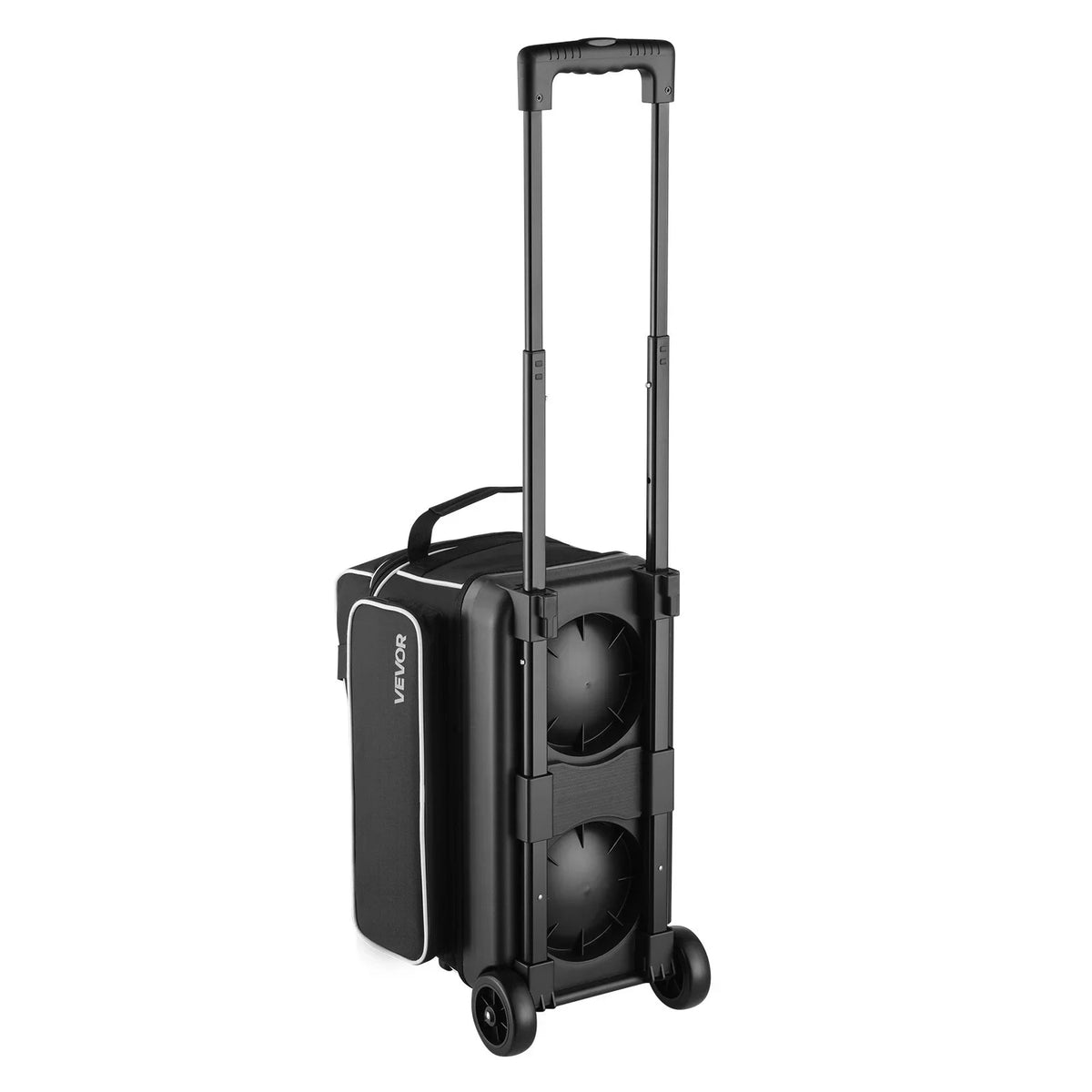 2 Ball Bowling Bag with Wheels Double Roller Bowling Bag with Shoe Compartment - View 9