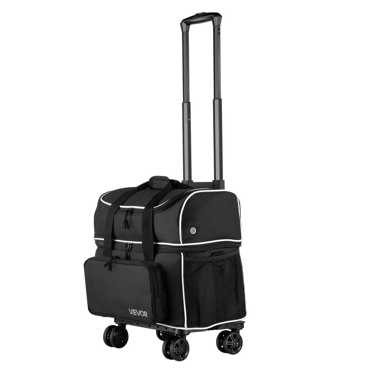 2 Ball Bowling Bag with Wheels Four Roller Bowling Bag with Shoe Compartment - View 10