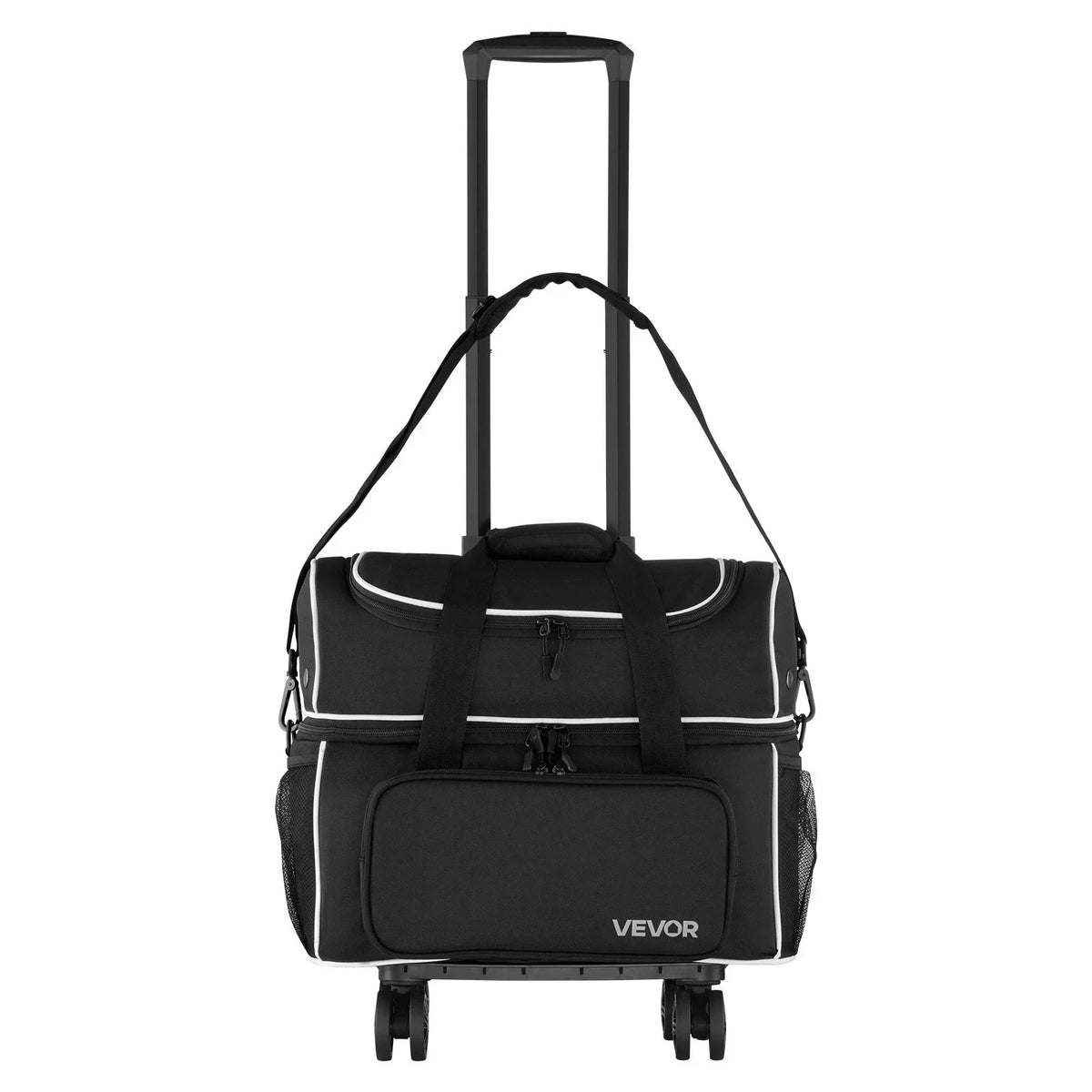 2 Ball Bowling Bag with Wheels Four Roller Bowling Bag with Shoe Compartment - View 8
