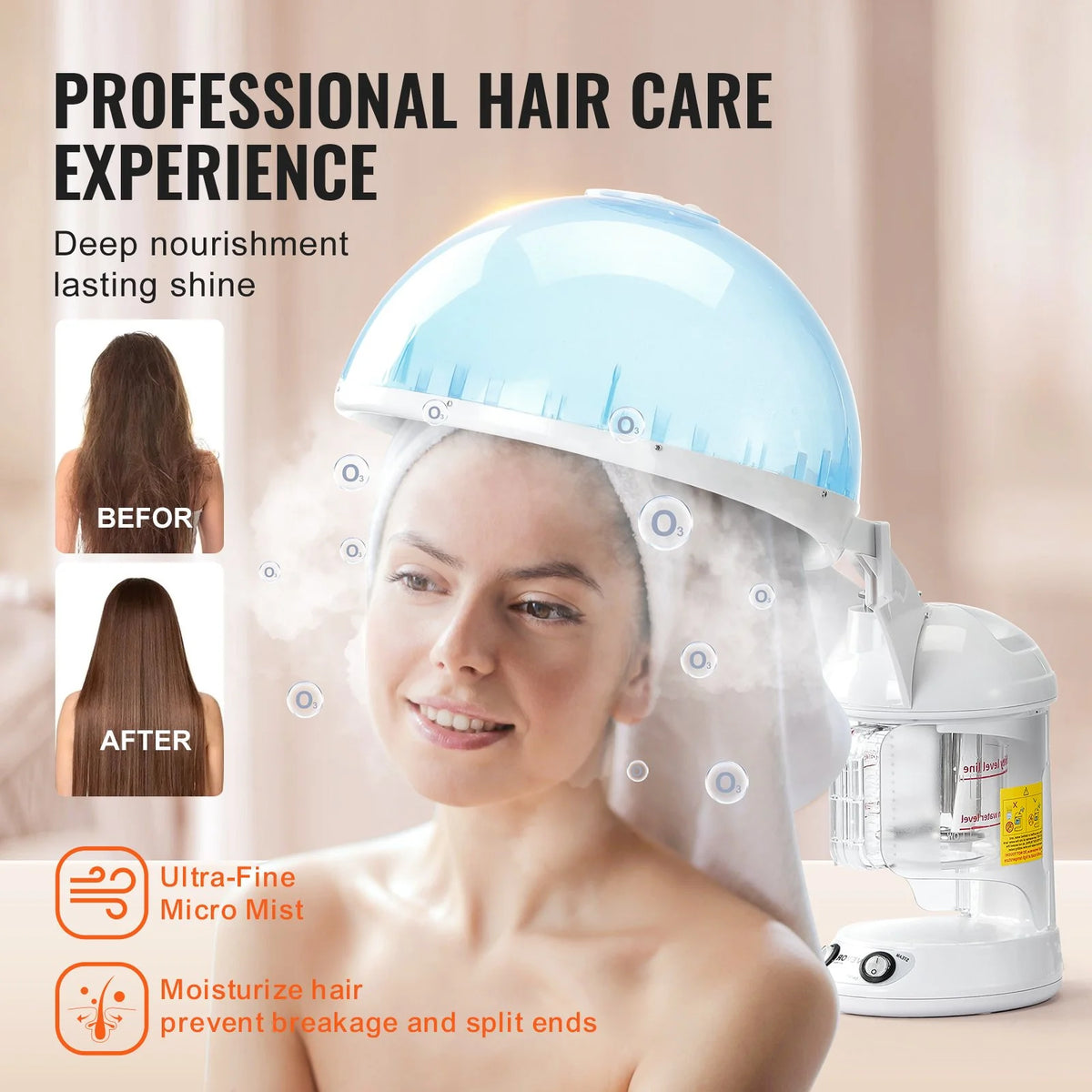2 in 1 Hair & Facial Steamer Professional Hair Steamer with Bonnet Hood - View 2