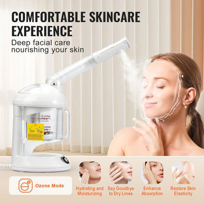2 in 1 Hair & Facial Steamer Professional Hair Steamer with Bonnet Hood - View 3