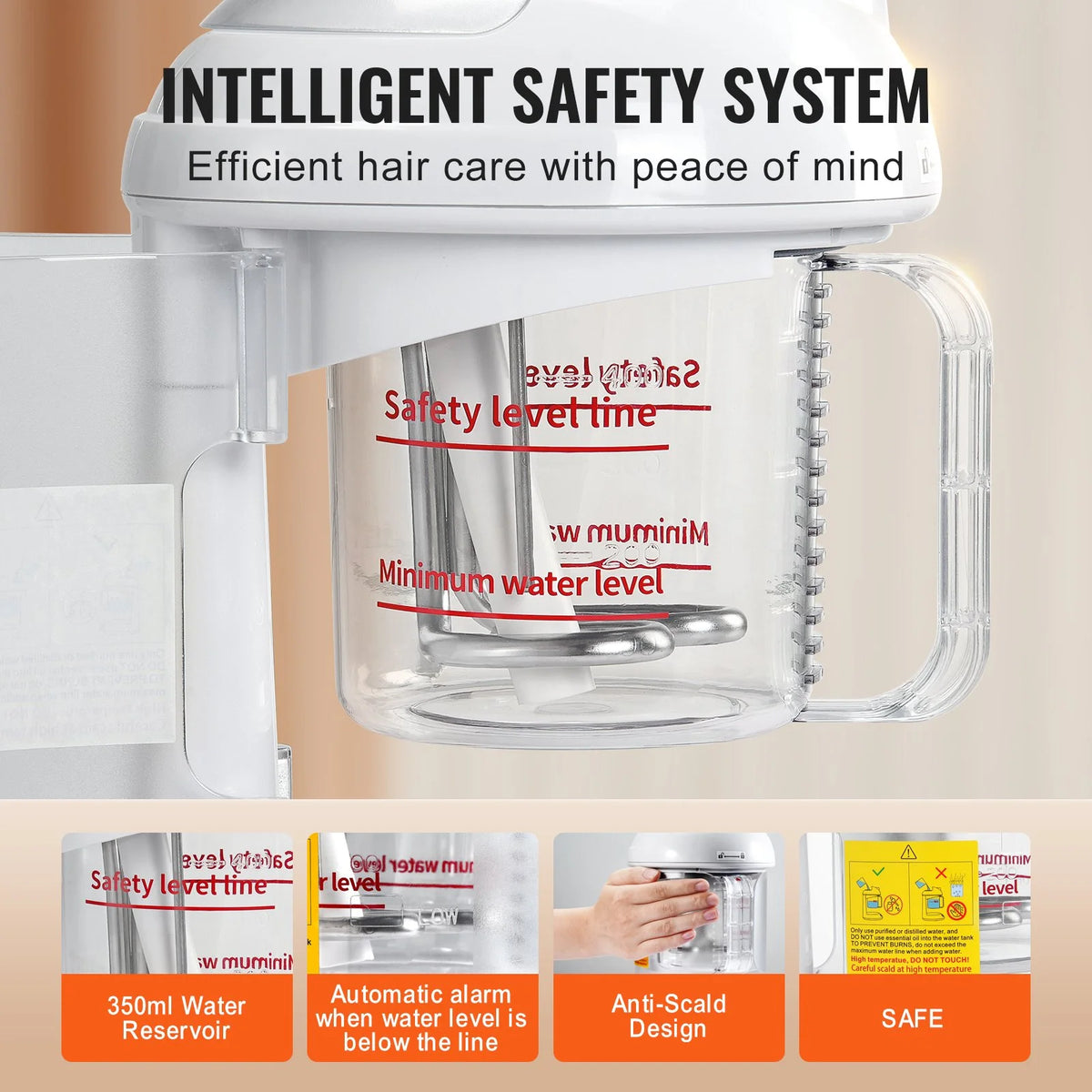 2 in 1 Hair & Facial Steamer Professional Hair Steamer with Bonnet Hood - View 4