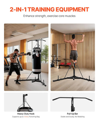 2 in 1 Heavy Duty Punching Bag Frame Boxing Punching Fitness Stand Steel - View 2