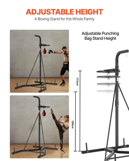 2 in 1 Heavy Duty Punching Bag Frame Boxing Punching Fitness Stand Steel - View 2