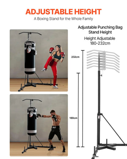 2 in 1 Heavy Duty Punching Bag Frame Boxing Punching Fitness Stand Steel - View 3