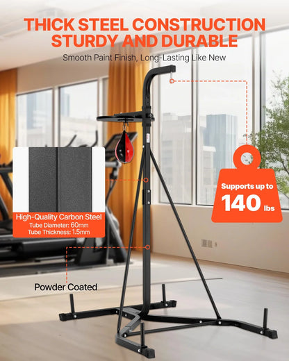 2 in 1 Heavy Duty Punching Bag Frame Boxing Punching Fitness Stand Steel - View 3