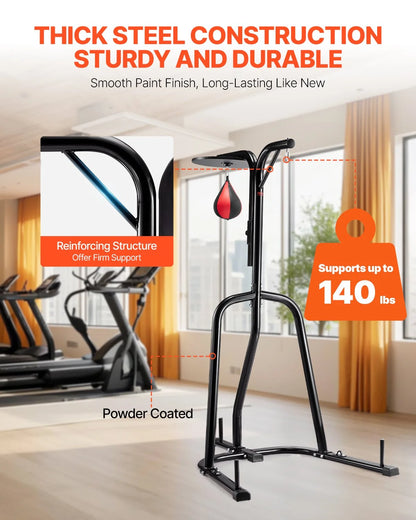 2 in 1 Heavy Duty Punching Bag Frame Boxing Punching Fitness Stand Steel - View 3