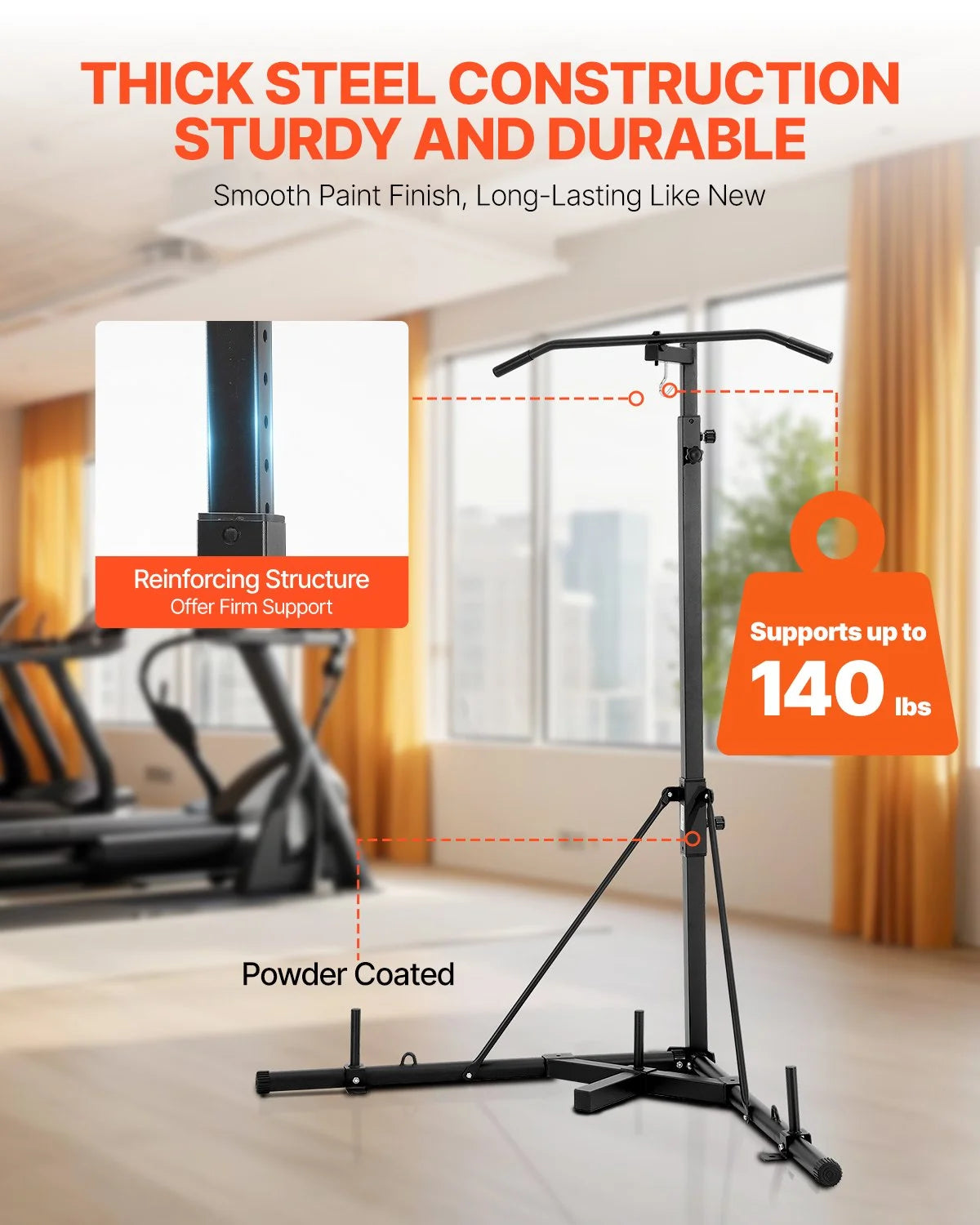 2 in 1 Heavy Duty Punching Bag Frame Boxing Punching Fitness Stand Steel - View 4