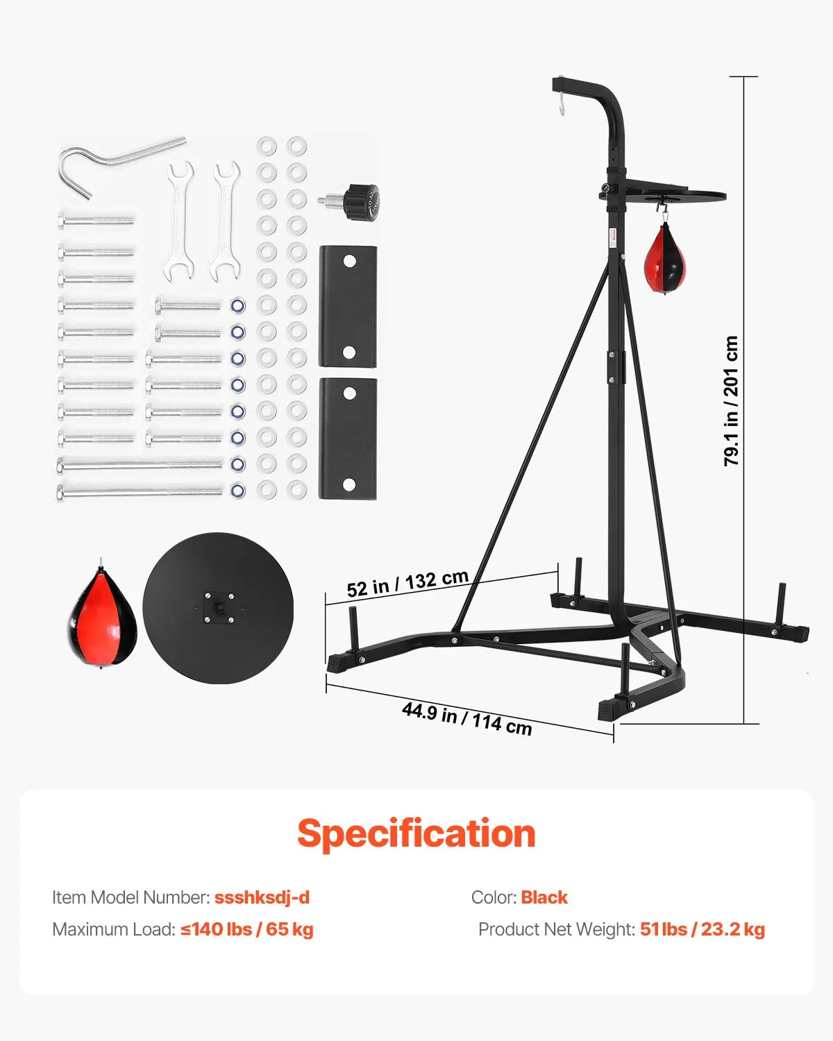 2 in 1 Heavy Duty Punching Bag Frame Boxing Punching Fitness Stand Steel - View 6