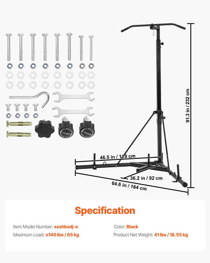 2 in 1 Heavy Duty Punching Bag Frame Boxing Punching Fitness Stand Steel - View 7