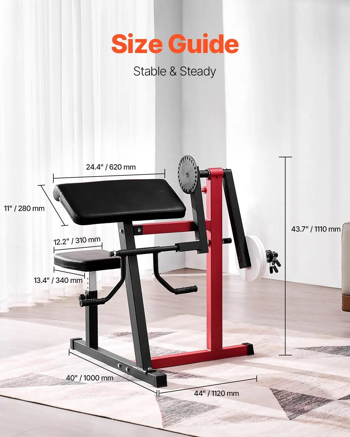 2 in 1 Preacher Curl Bench Bicep Curls and Triceps Extension Machine Home Gym