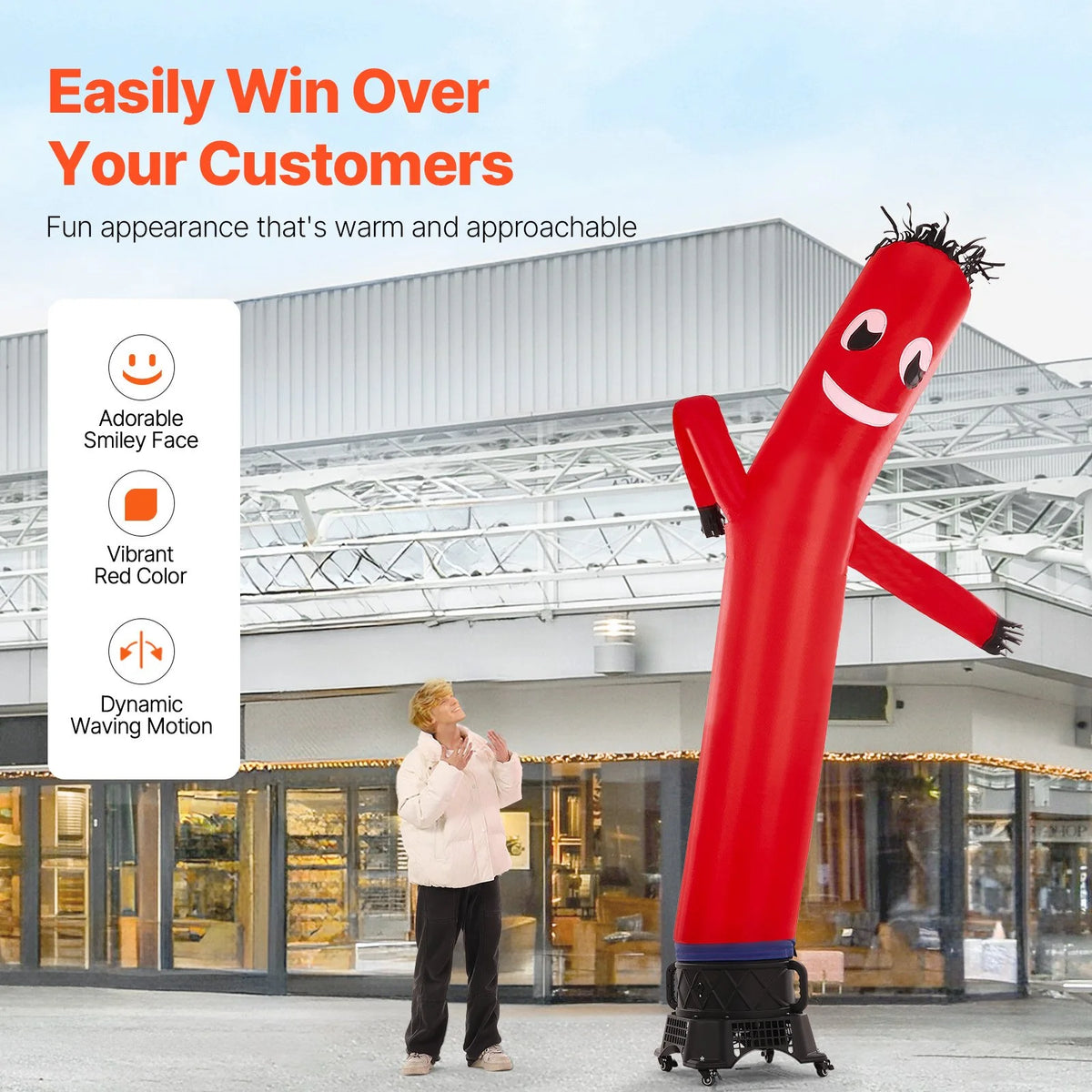 20 ft Air Dancers Wacky Waving Inflatable Tube Man with 1 HP Blower Fan - View 3