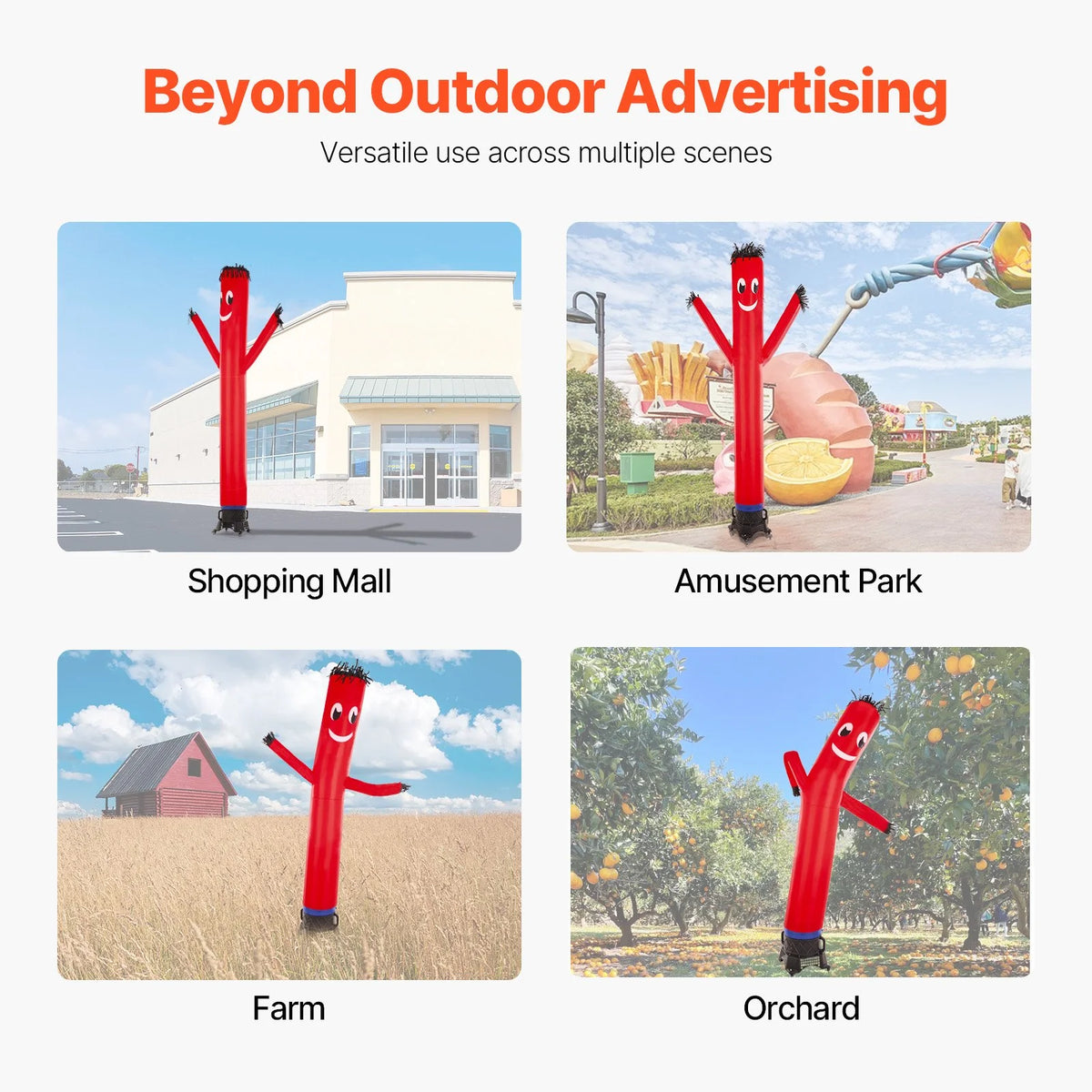 20 ft Air Dancers Wacky Waving Inflatable Tube Man with 1 HP Blower Fan - View 4