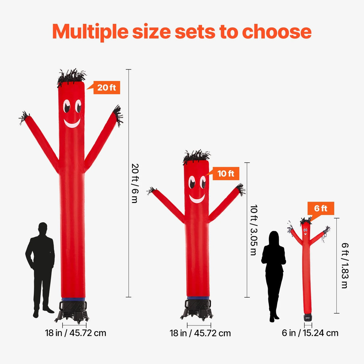 20 ft Air Dancers Wacky Waving Inflatable Tube Man with 1 HP Blower Fan - View 6